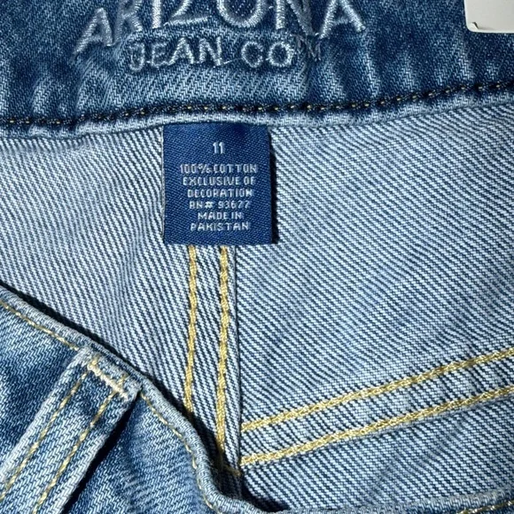 Arizona Jean Company Women's Distressed Blue Jean Shorts - Picture 5 of 6